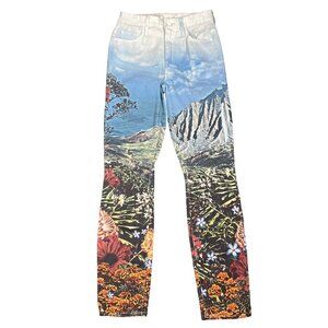 MOTHER High Waisted Looker Ankle Jeans in A Day in Paradise Wash Sz 24 Like NEW